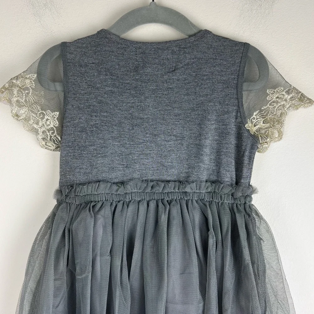 Joyfolie | Fairy Princess Photo Shoot Girl’s Tulle Piper Dress Grey | 2